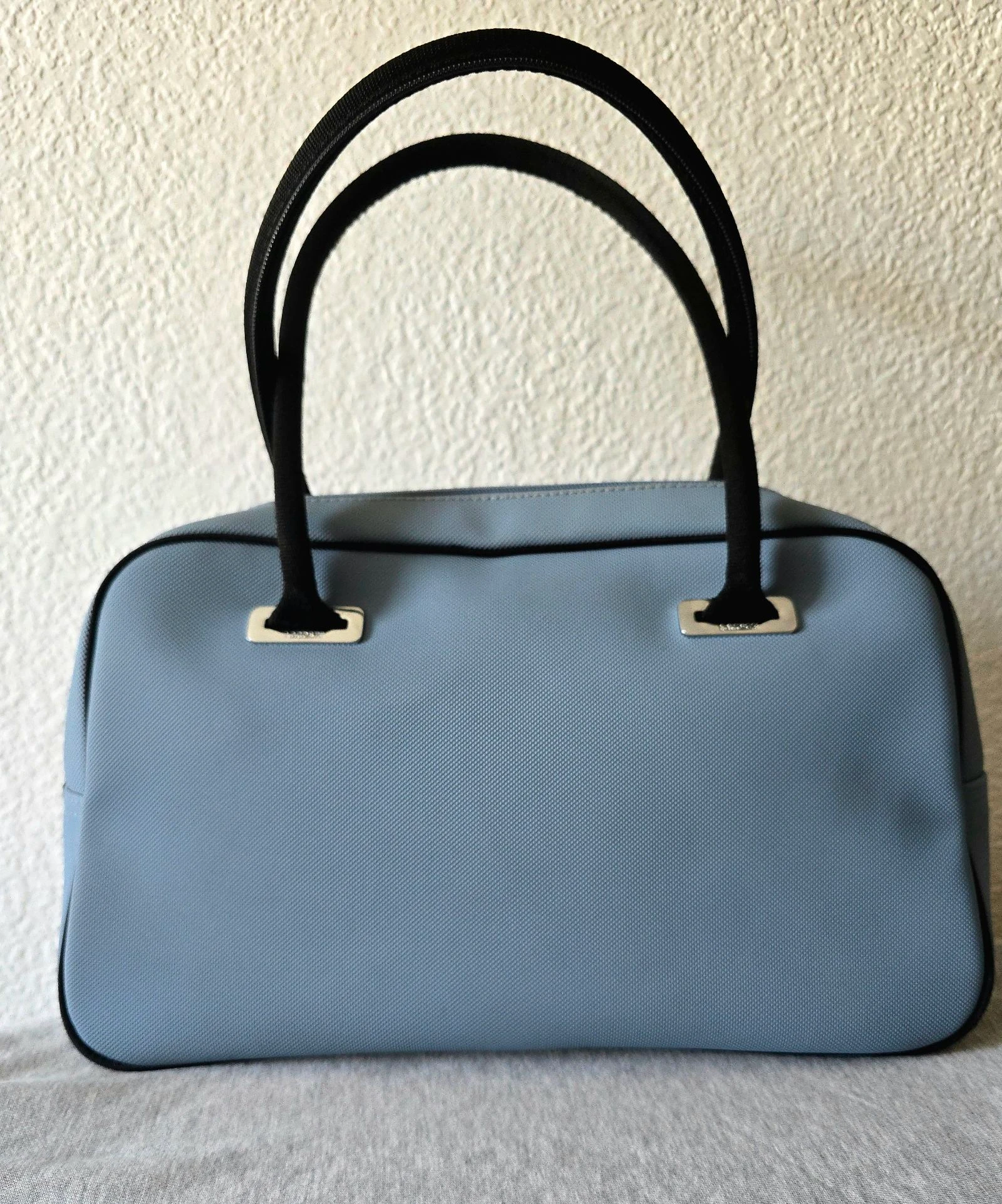 Lacoste Bolsa Azul Claro Feminina Bowling Bag Alça Superior Clássica Designer – photo 4